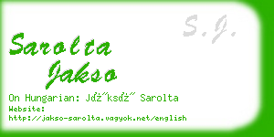 sarolta jakso business card